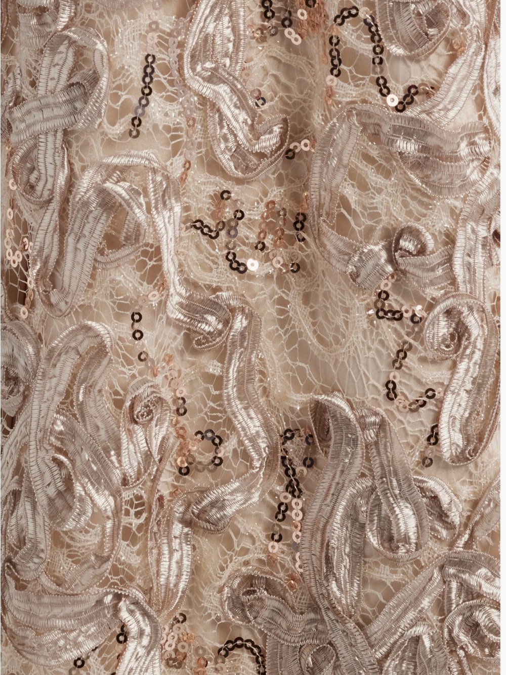 NWT Tahari ASL Sequin Soutache 3D Tulle Satin Bodice Midi Dress 12 - Picture 5 of 10
